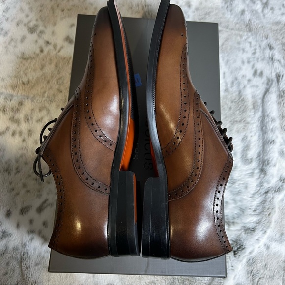 New Men’s Brown Leather Oxford Dress Shoes sz 7 / 38 - Picture 10 of 13